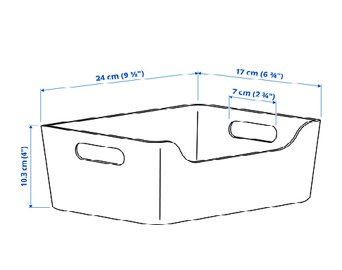 باکس پلاستیکی ایکیا مدل UPPDATERA ابعاد 17×24 سانتیمتر